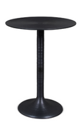 Table d'appoint ronde noire à piédestal