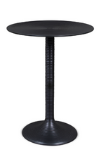 Table d'appoint ronde noire à piédestal