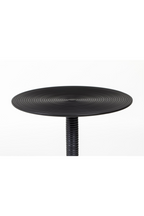 Table d'appoint ronde noire à piédestal