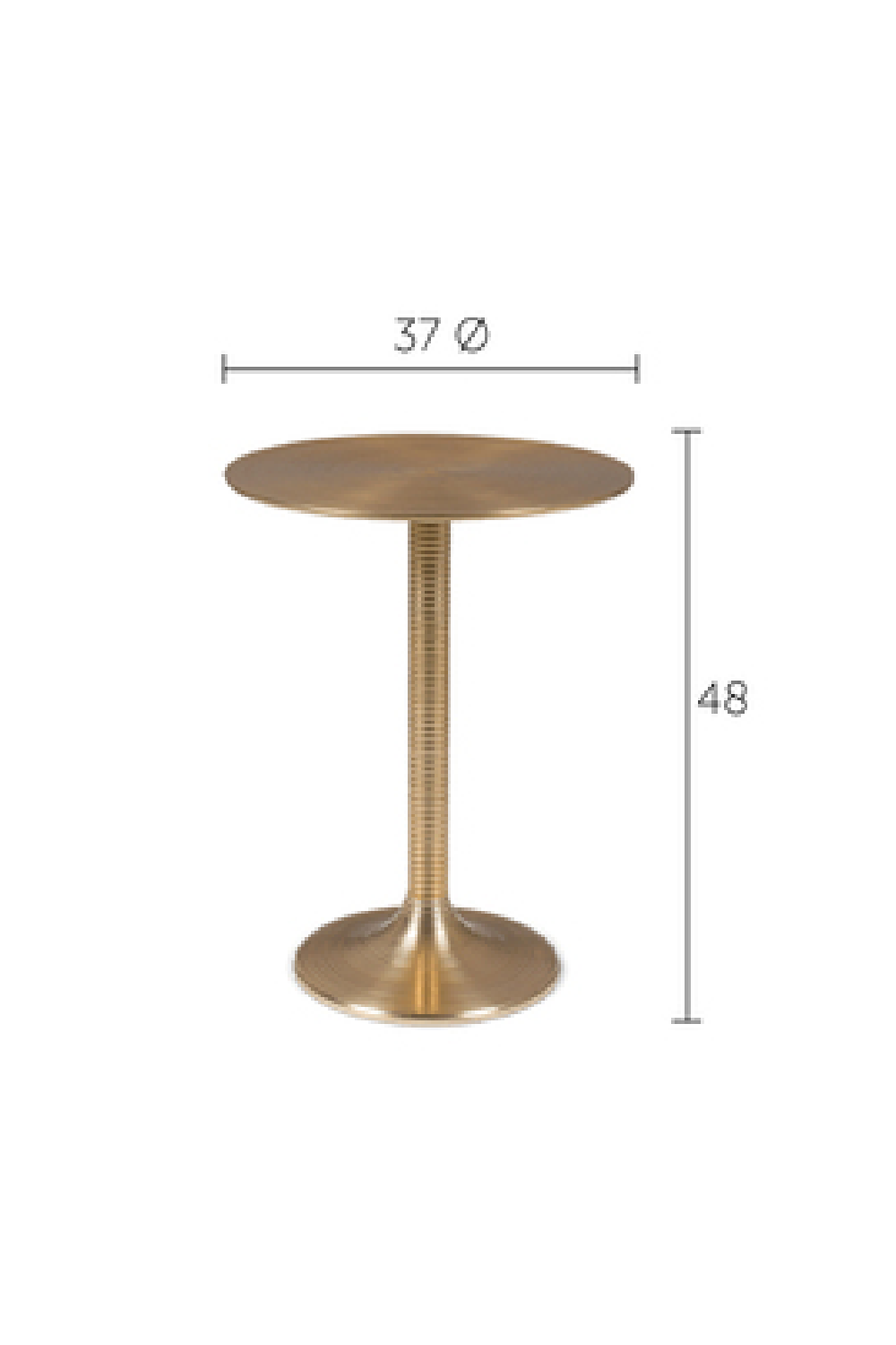 Table d'appoint ronde noire à piédestal
