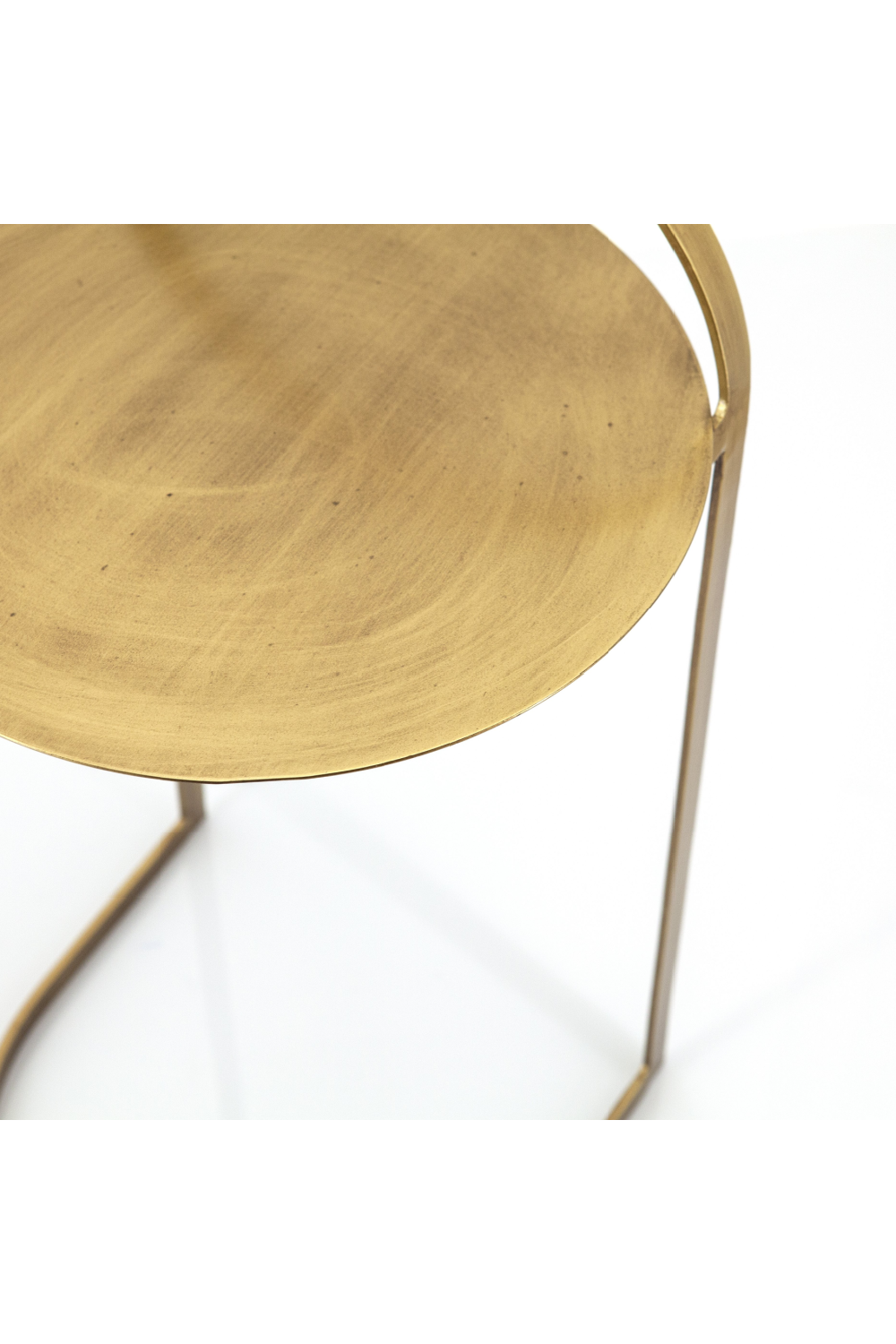 Table d'appoint en métal en U