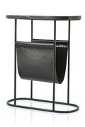Table d'appoint porte-revues noire