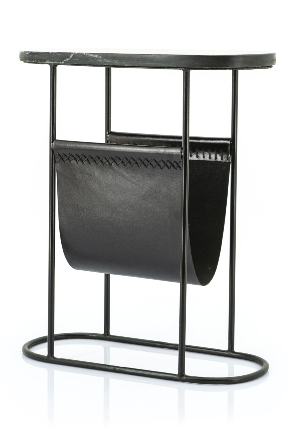 Table d'appoint porte-revues noire