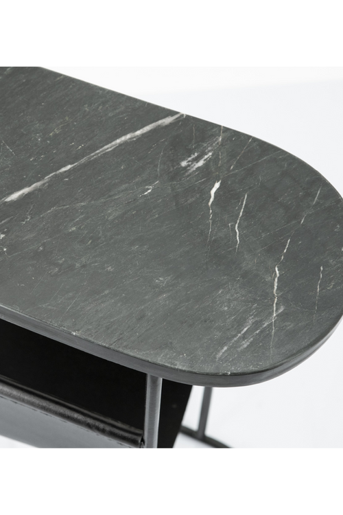 Table d'appoint porte-revues noire
