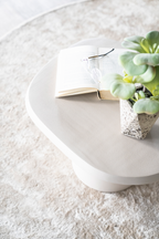 Table d'appoint latérale en aluminium blanc