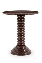 Table d'appoint piédestal en aluminium