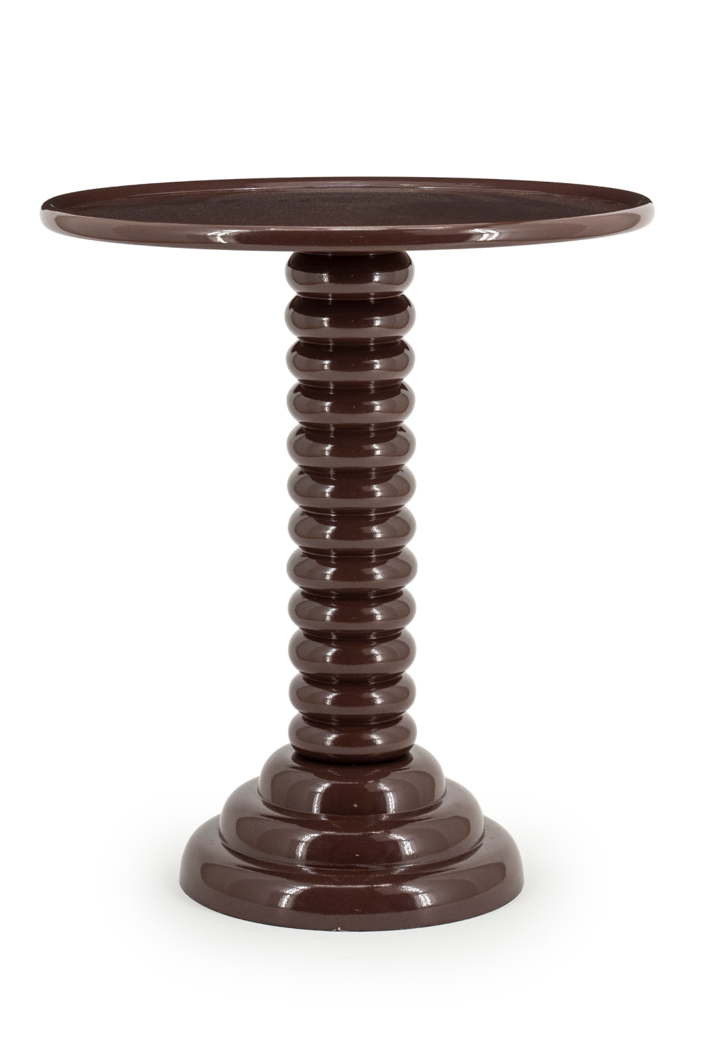Table d'appoint piédestal en aluminium