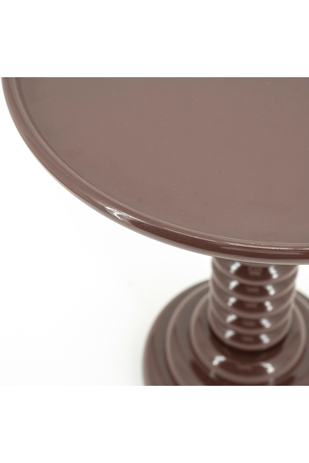 Table d'appoint piédestal en aluminium
