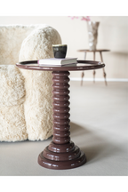 Table d'appoint piédestal en aluminium