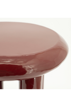 Table d'appoint ronde en fer laqué