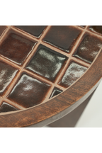 Table d'appoint en céramique marron