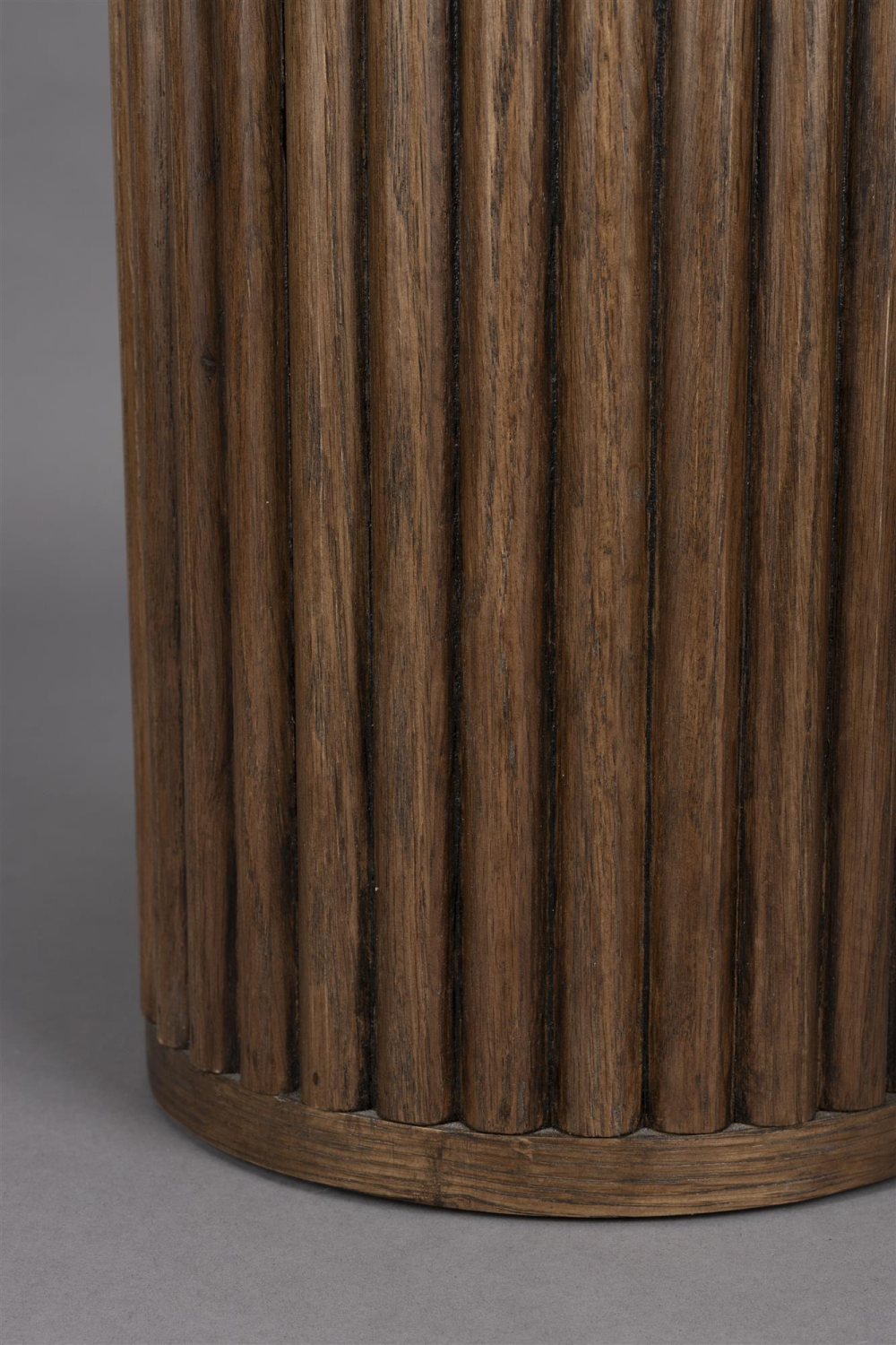 Table d'appoint ronde en travertin crème