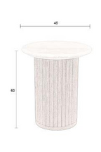 Table d'appoint ronde en travertin crème