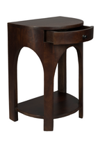 Table d'appoint demi-lune 1 tiroir