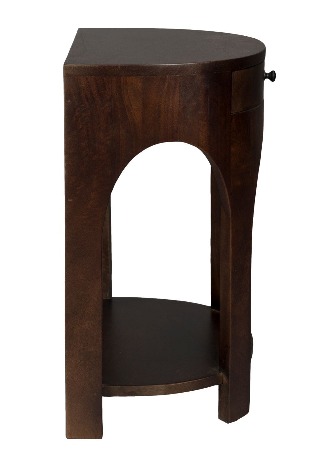 Table d'appoint demi-lune 1 tiroir