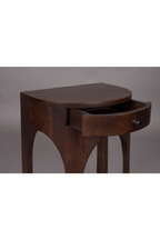 Table d'appoint demi-lune 1 tiroir