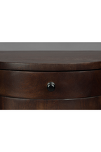 Table d'appoint demi-lune 1 tiroir