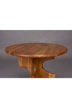 Table d'appoint en bois à base crantée