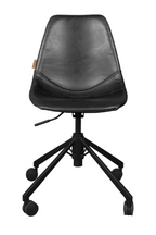 Chaise de bureau en cuir vintage
