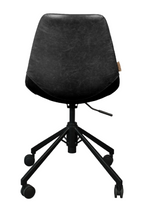Chaise de bureau en cuir vintage