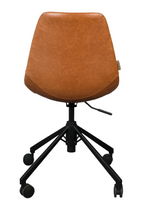 Chaise de bureau en cuir vintage