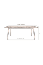Table à manger rectangulaire en noyer