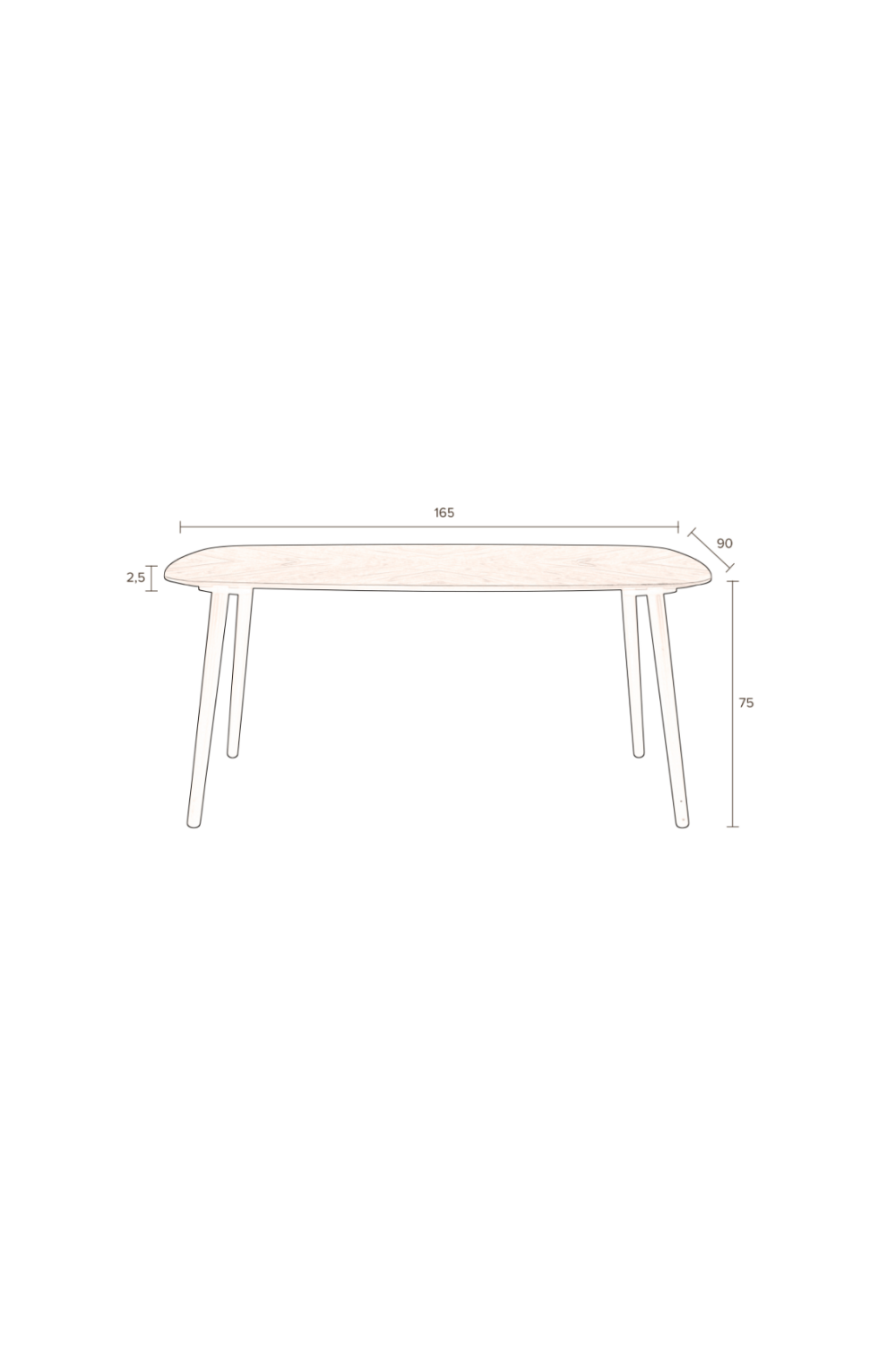 Table à manger rectangulaire en bois