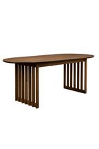 Table à manger ovale réglable en chêne