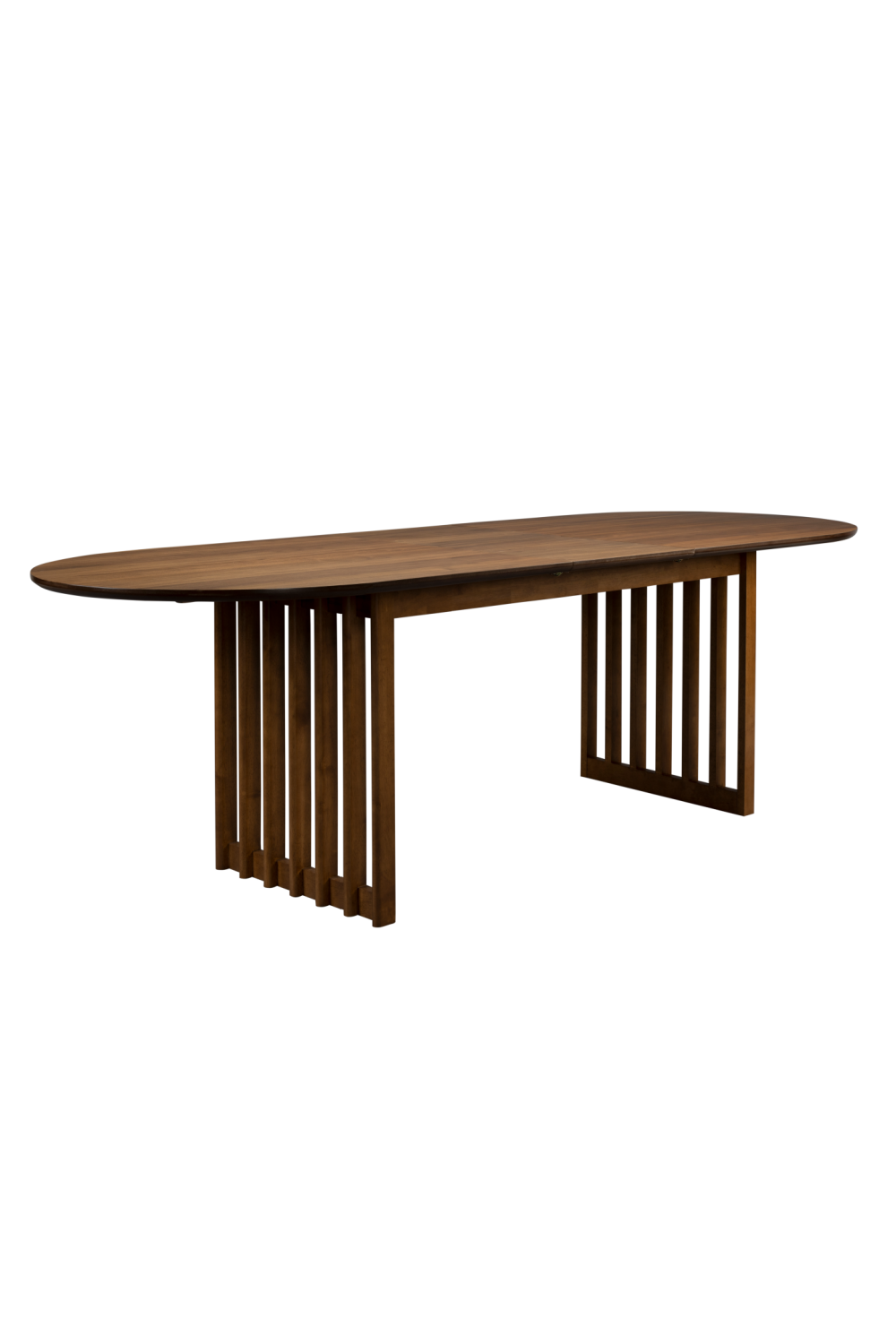 Table à manger ovale réglable en chêne