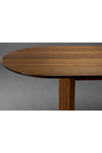 Table à manger ovale réglable en chêne