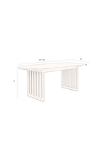 Table à manger ovale réglable en chêne