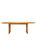 Table à manger ovale réglable en chêne