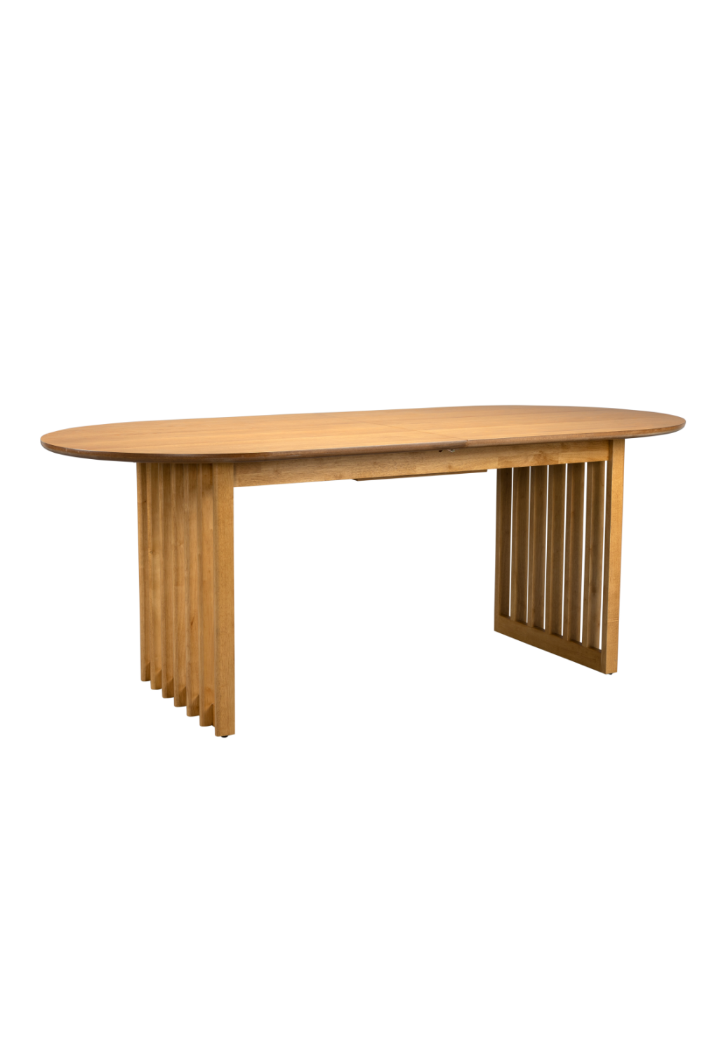 Table à manger ovale réglable en chêne