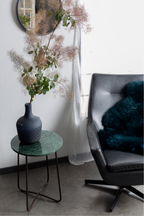 Table d'appoint ronde en marbre vert