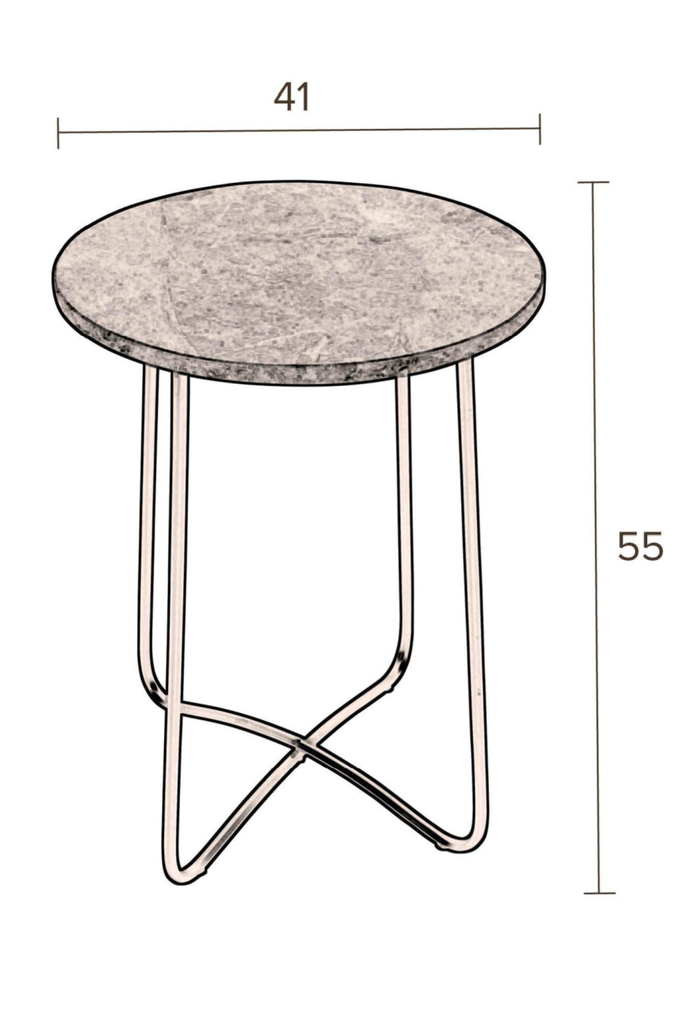 Table d'appoint ronde en marbre vert