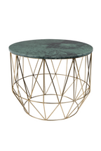 Table d'appoint à base en fil de fer géométrique