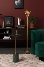 Table d'appoint ronde en marbre vert