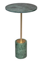 Table d'appoint ronde en marbre vert