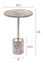 Table d'appoint ronde en marbre vert