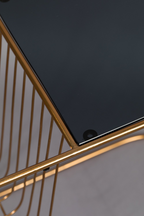 Table d'appoint porte-revues noire