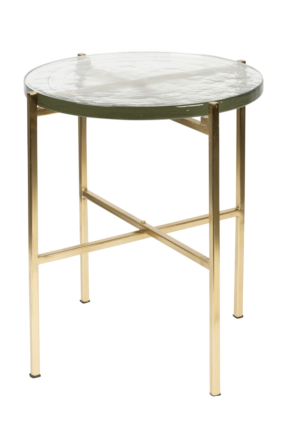 Table d'appoint en verre moulé