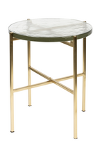 Table d'appoint en verre moulé