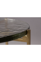 Table d'appoint en verre moulé