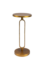 Table d'appoint rétro dorée