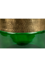 Table d'appoint latérale en verre teinté