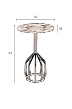 Table d'appoint socle en marbre