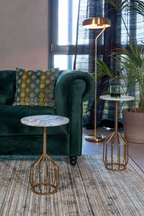Table d'appoint socle en marbre