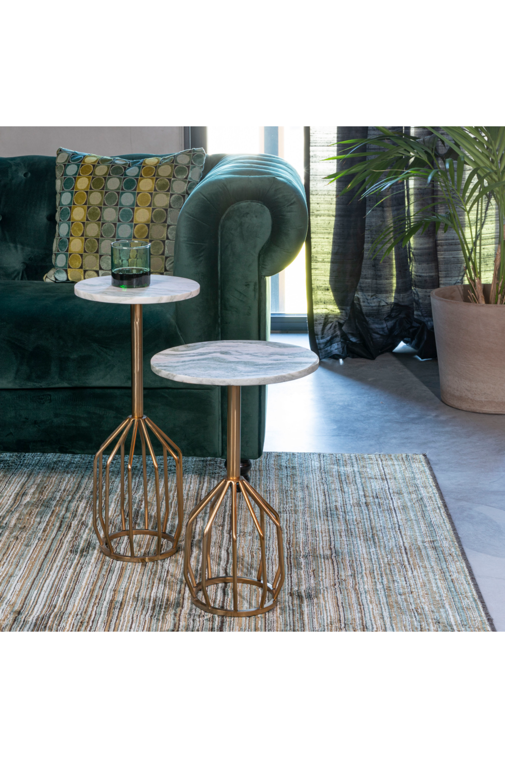 Table d'appoint socle en marbre