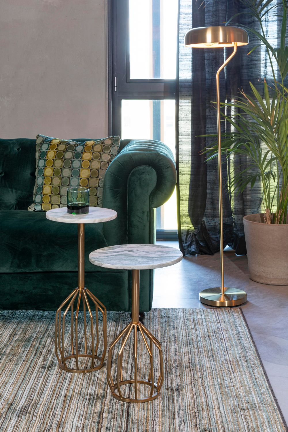 Table d'appoint socle en marbre