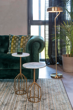 Table d'appoint socle en marbre